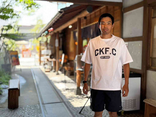 【半袖】CKF.C カレッジロゴビッグシルエットTシャツ 白